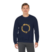Social Media Maximum Content Crewneck Sweatshirt - Gold Typography Design