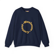 Social Media Maximum Content Crewneck Sweatshirt - Gold Typography Design