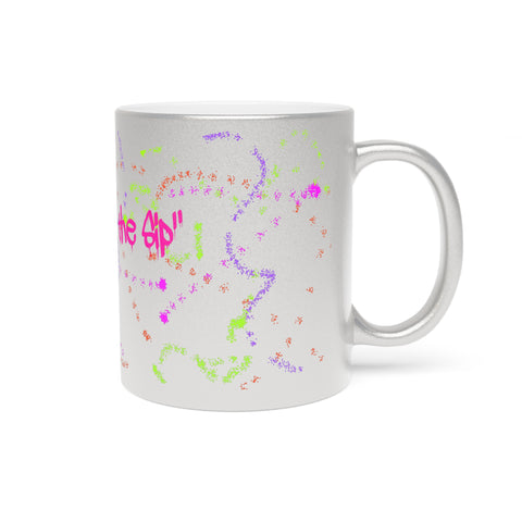 Savour the Sip Graffiti Metallic Mug (Silver\Gold)