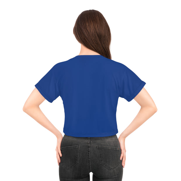 Maximized Content Crop Tee BLU