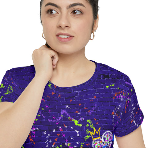 Blurple Graffiti Women's Short Sleeve Shirt