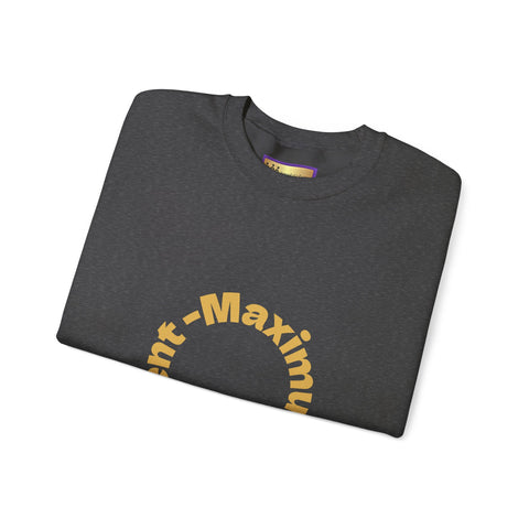Social Media Maximum Content Crewneck Sweatshirt - Gold Typography Design