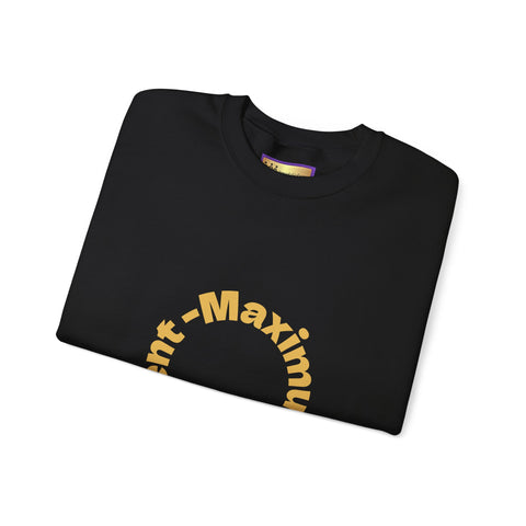 Social Media Maximum Content Crewneck Sweatshirt - Gold Typography Design