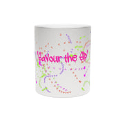 Savour the Sip Graffiti Metallic Mug (Silver\Gold)