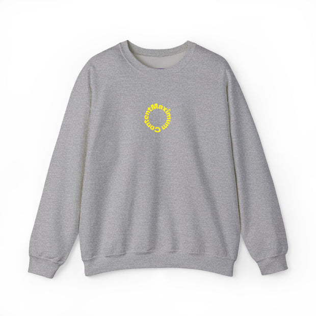 Sunflower 'Maximum Content' Crewneck Sweatshirt — Cozy Embroidered Chest Stitching