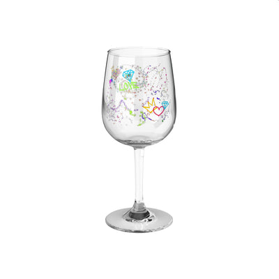 Graffiti Wine Glass