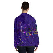 Blurple Graffiti Women’s Full-Zip Light Weight Fashion Jacket