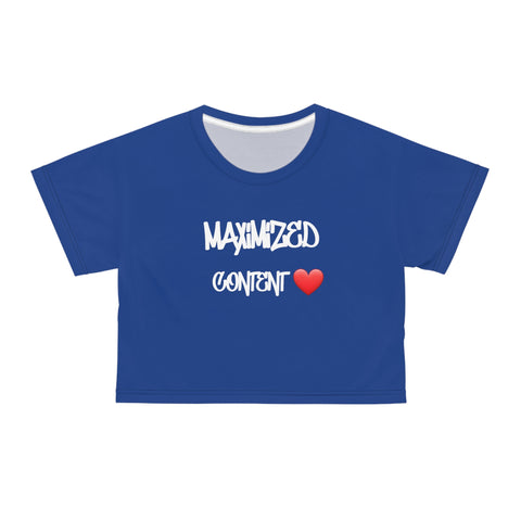 Maximized Content Crop Tee BLU