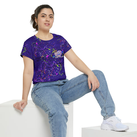 Blurple Graffiti Women's Short Sleeve Shirt