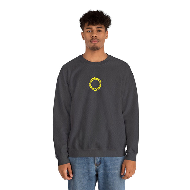 Sunflower 'Maximum Content' Crewneck Sweatshirt — Cozy Embroidered Chest Stitching