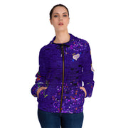 Blurple Graffiti Women’s Full-Zip Light Weight Fashion Jacket