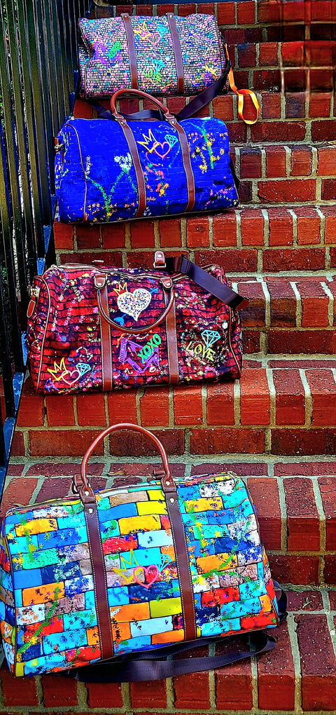 Brick Love Graffiti Weekender Travel Tote