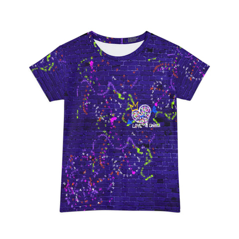 Blurple Graffiti Women's Short Sleeve Shirt