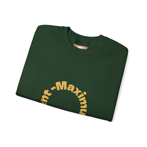 Social Media Maximum Content Crewneck Sweatshirt - Gold Typography Design