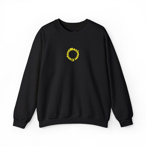 Sunflower 'Maximum Content' Crewneck Sweatshirt — Cozy Embroidered Chest Stitching