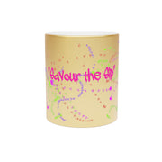 Savour the Sip Graffiti Metallic Mug (Silver\Gold)