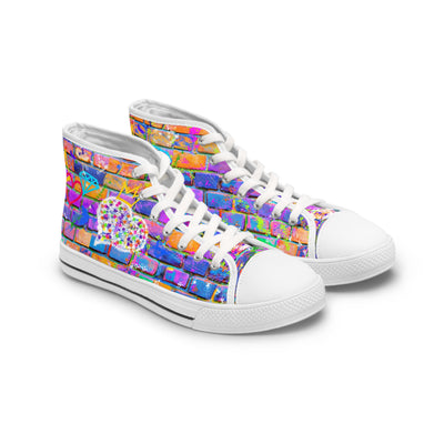 Ice-cream Graffiti Sauce Women's High Top Sneakers