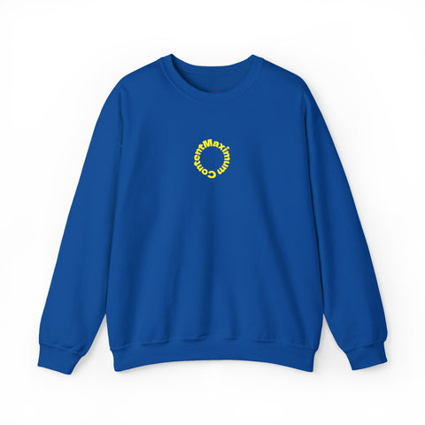 Sunflower 'Maximum Content' Crewneck Sweatshirt — Cozy Embroidered Chest Stitching