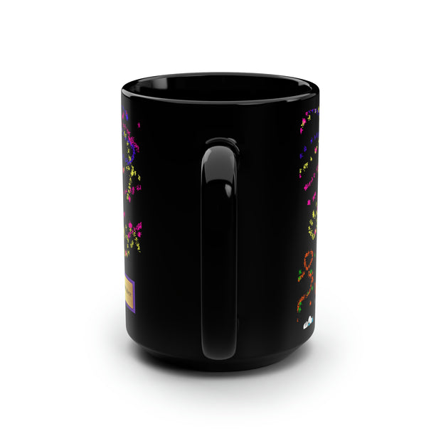 Inhale Exhale Black Mug, 15oz