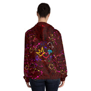 Love Red Brick Graffiti Women’s Full-Zip Light Weight Fashion Jacket