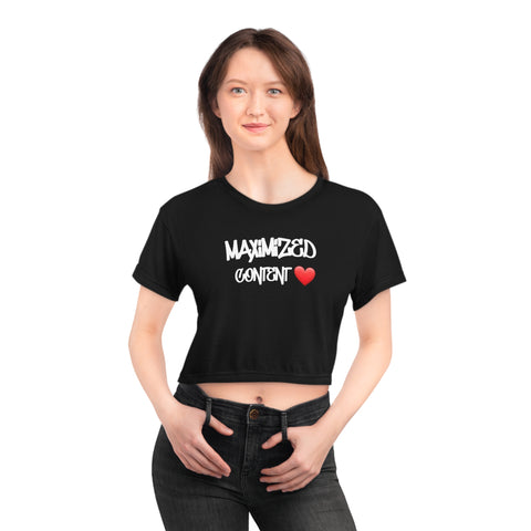 Maximized Content Crop Tee BLK