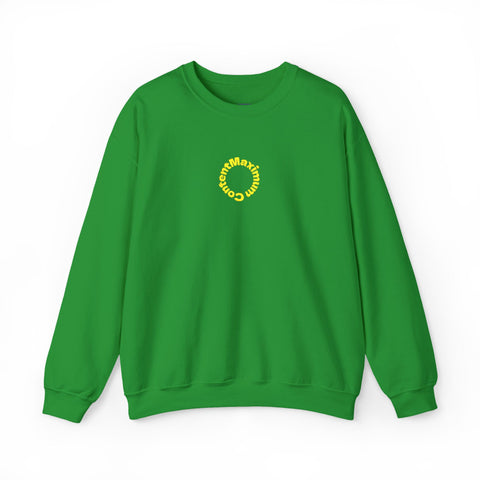 Sunflower 'Maximum Content' Crewneck Sweatshirt — Cozy Embroidered Chest Stitching