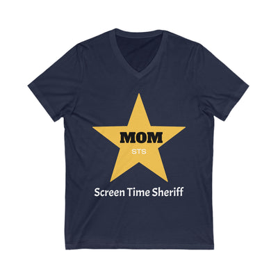 Unisex Screen Time Sheriff - Jersey Short Sleeve V-Neck Tee