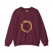 Social Media Maximum Content Crewneck Sweatshirt - Gold Typography Design