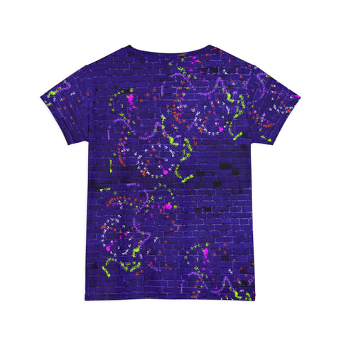 Blurple Graffiti Women's Short Sleeve Shirt