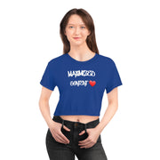 Maximized Content Crop Tee BLU