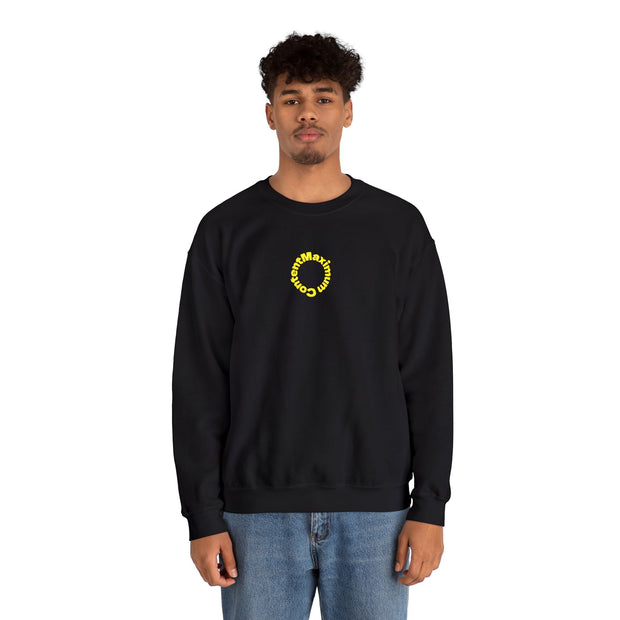 Sunflower 'Maximum Content' Crewneck Sweatshirt — Cozy Embroidered Chest Stitching