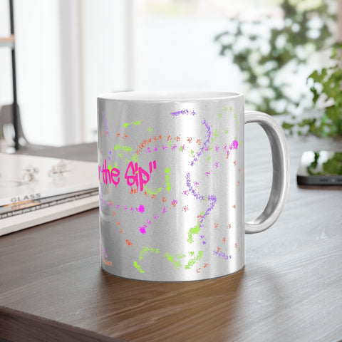 Savour the Sip Graffiti Metallic Mug (Silver\Gold)