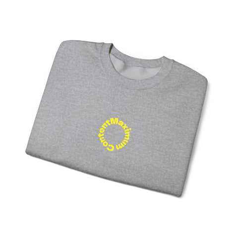 Sunflower 'Maximum Content' Crewneck Sweatshirt — Cozy Embroidered Chest Stitching