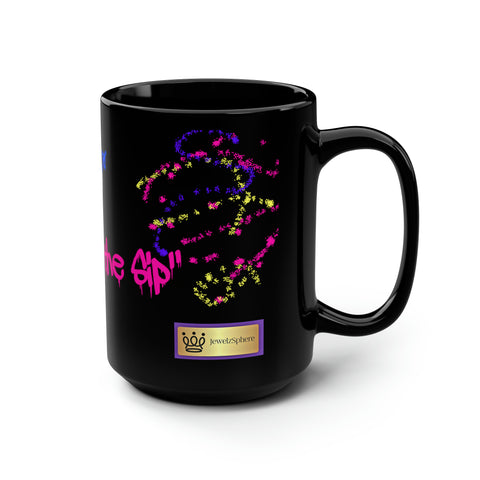 Savor The Sip Black Mug, 15oz