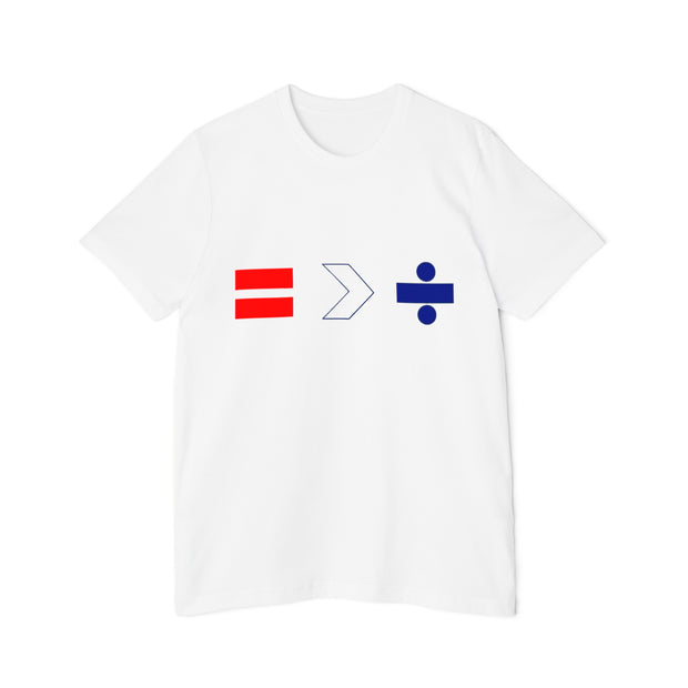 Unisex - Equal Greater Than Divided - Short-Sleeve Jersey T-Shirt