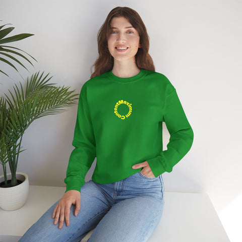 Sunflower 'Maximum Content' Crewneck Sweatshirt — Cozy Embroidered Chest Stitching