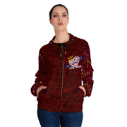 Love Red Brick Graffiti Women’s Full-Zip Light Weight Fashion Jacket