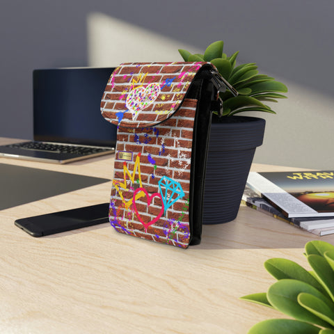 Graffiti Small Cell Phone Wallet