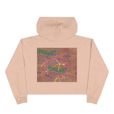 Graffiti Love Crop Hoodie