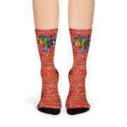 Graffiti Brick Sublimation Crew Socks - Graffiti Sportswear and Streetwear Fashions  - Jewelzshpere