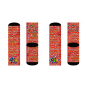 Graffiti Brick Sublimation Crew Socks - Graffiti Sportswear and Streetwear Fashions  - Jewelzshpere