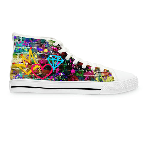 Signature Graffiti Sauce Women's High Top Sneakers