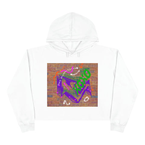 Graffiti Love Crop Hoodie