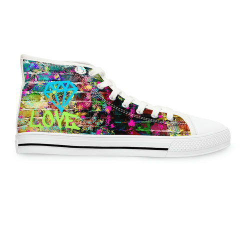 Signature Graffiti Sauce Women's High Top Sneakers