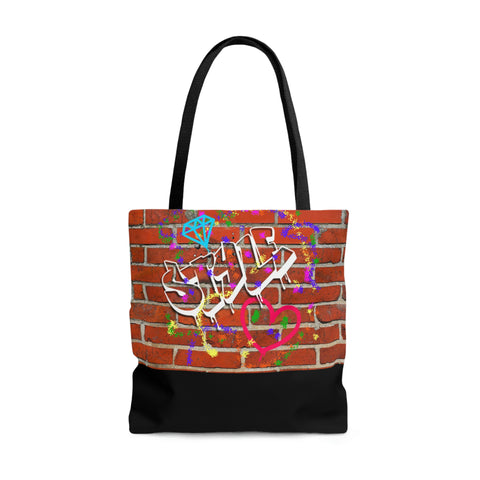 Brick Graffiti Large Tote Bag