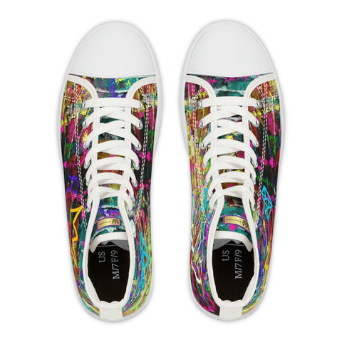 Signature Graffiti Sauce Women's High Top Sneakers