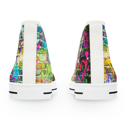 Signature Graffiti Sauce Women's High Top Sneakers