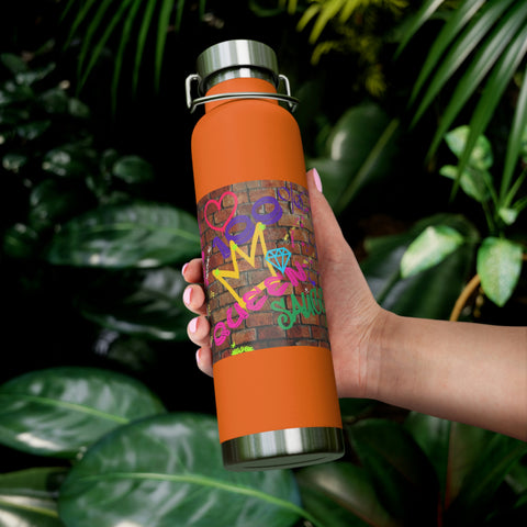 QueenSauce Graffiti Copper Vacuum Insulated Bottle, 22oz