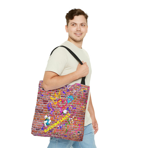 K Brick Graffiti Large Tote Bag- SelfieSauce