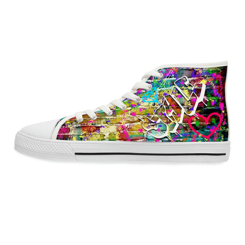 Signature Graffiti Sauce Women's High Top Sneakers